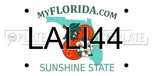 LALI44 Florida License Plate