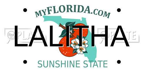 LALITHA Florida License Plate