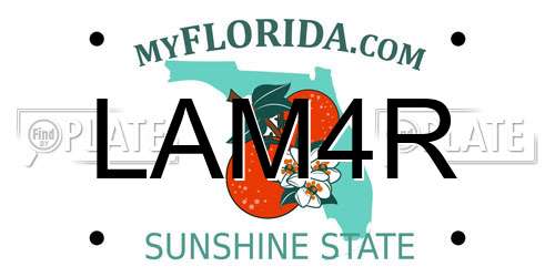 LAM4R Florida License Plate