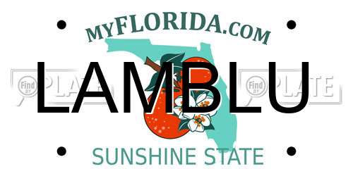 LAMBLU Florida License Plate
