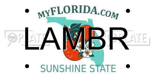 LAMBR Florida License Plate