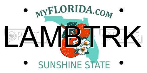 LAMBTRK Florida License Plate