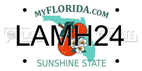 LAMH24 Florida License Plate