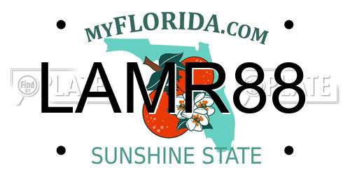 LAMR88 Florida License Plate