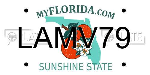 LAMV79 Florida License Plate