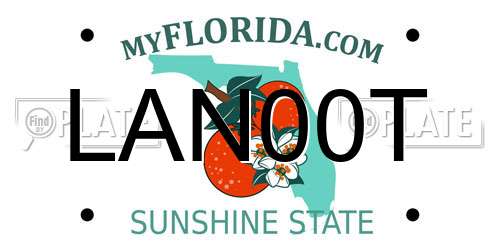 LAN00T Florida License Plate