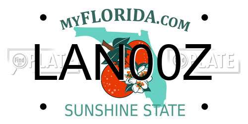 LAN00Z Florida License Plate