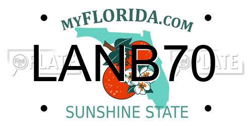 LANB70 Florida License Plate