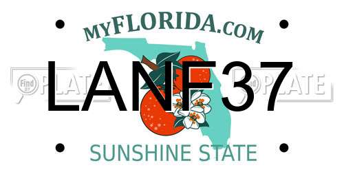 LANF37 Florida License Plate