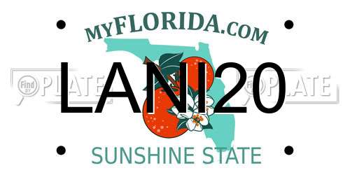 LANI20 Florida License Plate
