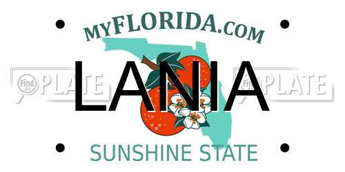 LANIA Florida License Plate