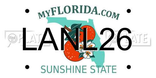 LANL26 Florida License Plate