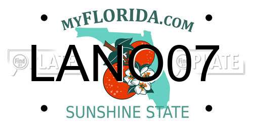LANO07 Florida License Plate