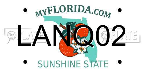 LANQ02 Florida License Plate