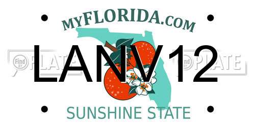 LANV12 Florida License Plate