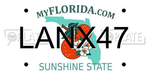 LANX47 Florida License Plate