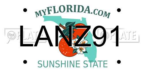 LANZ91 Florida License Plate