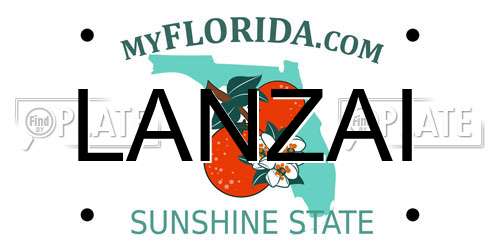 LANZAI Florida License Plate