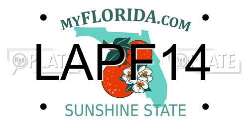 LAPF14 Florida License Plate