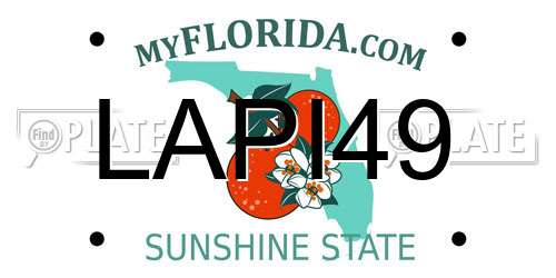 LAPI49 Florida License Plate