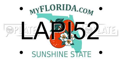 LAPI52 Florida License Plate