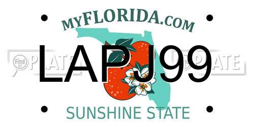 LAPJ99 Florida License Plate