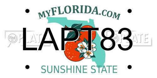 LAPT83 Florida License Plate