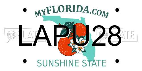 LAPU28 Florida License Plate