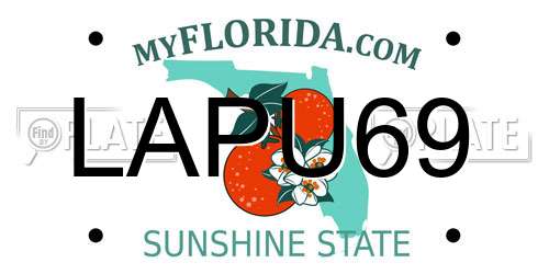 LAPU69 Florida License Plate