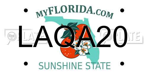 LAQA20 Florida License Plate