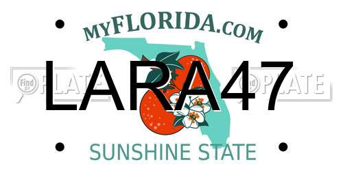 LARA47 Florida License Plate
