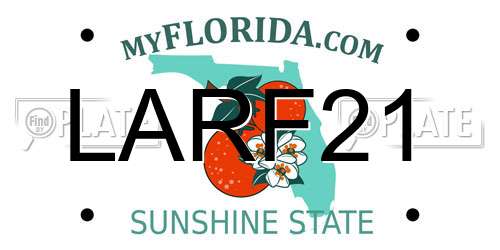 LARF21 Florida License Plate