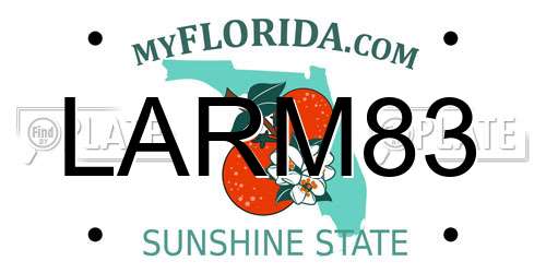 LARM83 Florida License Plate