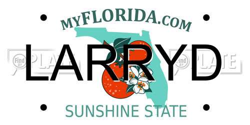 LARRYD Florida License Plate