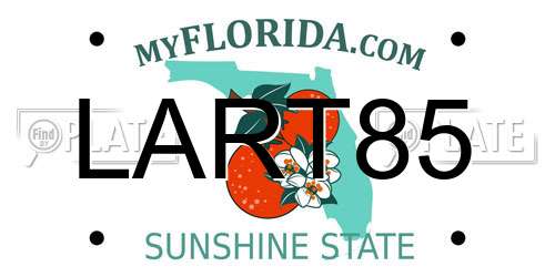 LART85 Florida License Plate