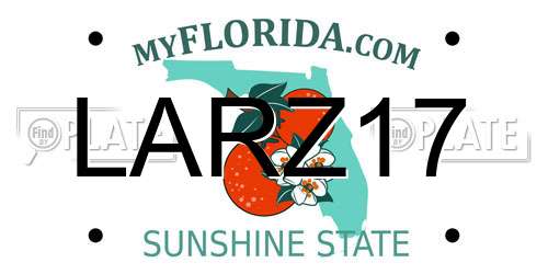 LARZ17 Florida License Plate