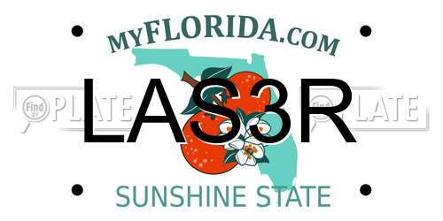 LAS3R Florida License Plate