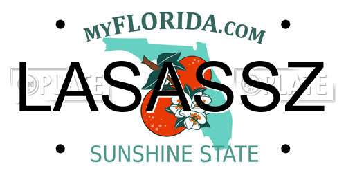 LASASSZ Florida License Plate