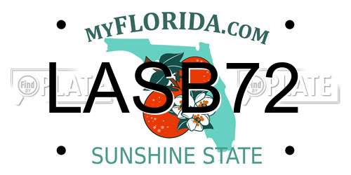LASB72 Florida License Plate
