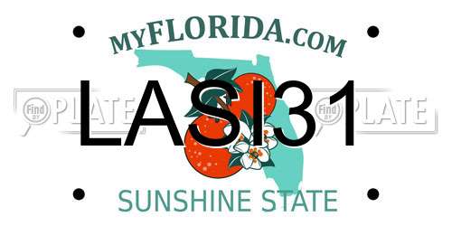 LASI31 Florida License Plate
