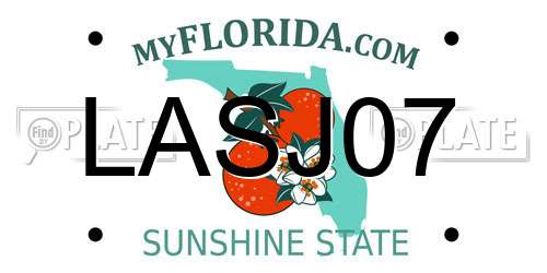 LASJ07 Florida License Plate