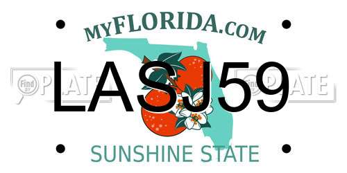 LASJ59 Florida License Plate