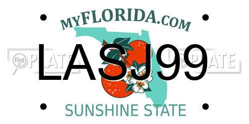 LASJ99 Florida License Plate