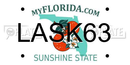 LASK63 Florida License Plate