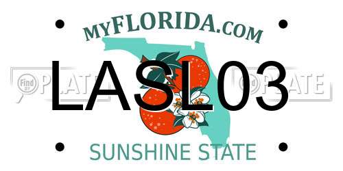 LASL03 Florida License Plate