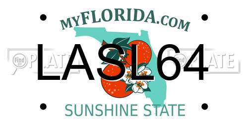 LASL64 Florida License Plate