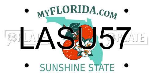LASU57 Florida License Plate