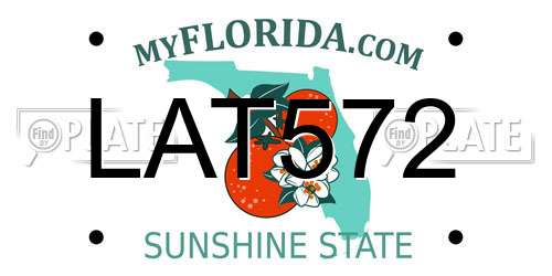 LAT572 Florida License Plate