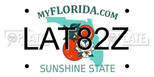 LAT82Z Florida License Plate