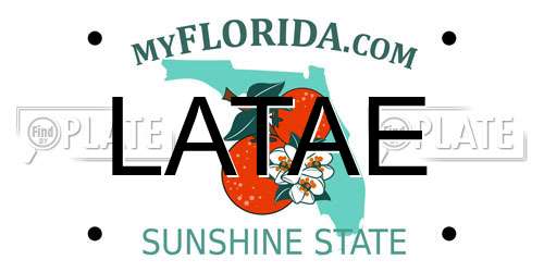 LATAE Florida License Plate